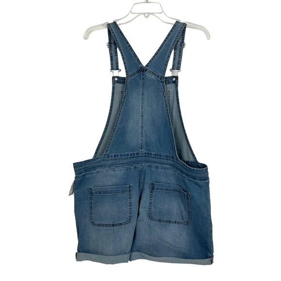 NWT MAURICES Women’s Blue Jean Shortalls Sz Medium Adjustable Waist/Buckle/strap - Picture 3 of 14
